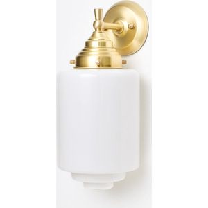 Art Deco Trade - Wandlamp Getrapte Cilinder Medium Royal Messing