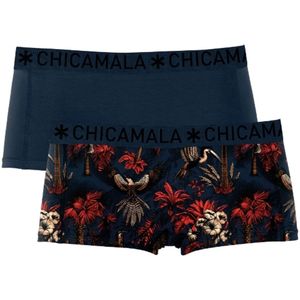Chicamala – Dames Boxershort – Ondergoed Dames – Dames Onderbroeken – Lingerie – 95% Katoen – 2 Pack – Maat S