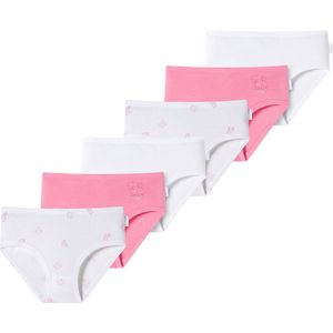 Schiesser Meisjes slip / onderbroek 6 pack fijnrib Organic Cotton