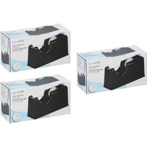 3x Plakband dispensers incl. tape - Plakbandrolhouders met plakband - Kantoor/bureau artikelen