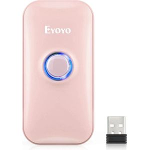 Parya Draadloze Mini Barcode Scanner - Pink - Handscanner - USB - Bluetooth