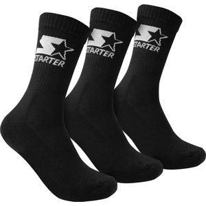 Starter - 3-Pack Crew Socks - 3-Pack Sokken - 39 - 42 - Zwart