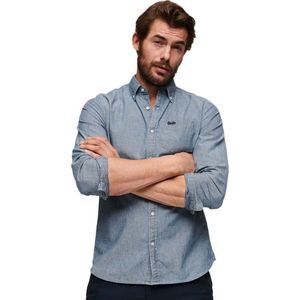 Superdry Cotton Oxford Shirt Met Lange Mouwen Blauw S Man