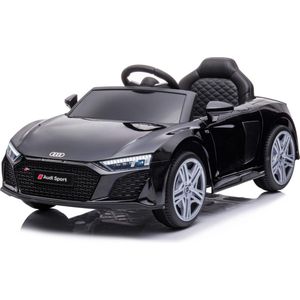 Audi R8 Elektrische Kinderauto/kinder accu auto Zwart - lederen zit- EVA wielen - Afstandsbediening - Bluetooth - USB - MP3