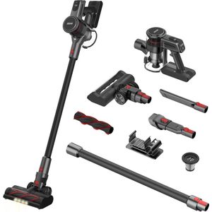 Steelstofzuiger draadloos 300Watt met 4 verschillende opzetstukken (draadloze stofzuiger) Zedar S900