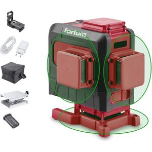 Kruislijnlaser Groene Laser 3D Zelfnivellerend met 360° Bevestigingsmodule