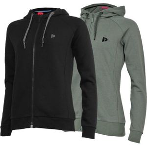 Donnay - Anna - Vest met Capuchon - Zwart/Jungle Green - Dames - 2-Pack