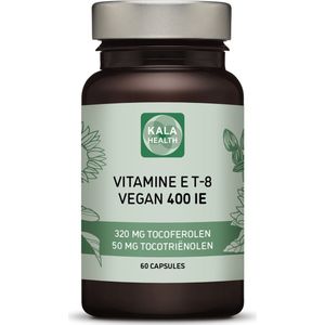 Vitamine E T8 - 60 MAX formule 400IE/50mg Capsules - Draagt bij tot de bescherming van cellen tegen oxidatieve schade - Kala Health