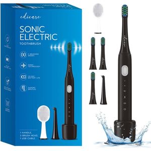 Elektrische Tandenborstel Set met 5 Koppen, USB-oplader en Waterdicht Ontwerp – Vermijd Tandplak en Verbeter Mondhygiëne