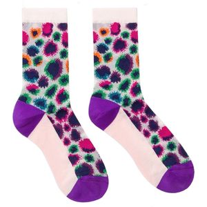 Paul Smith dames leopard sokken maat one size