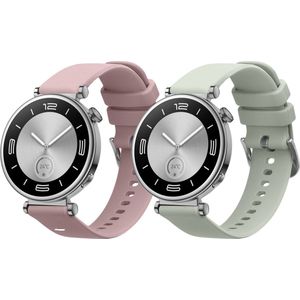 kwmobile 2x Horlogebandjes - Geschikt voor Huawei Watch GT4 - Lavendel/Pastelgroen