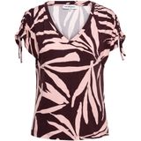 &Co Woman - Viana Leaf - Blouse - Aubergine Multi