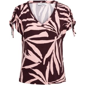 &Co Woman - Viana Leaf - Blouse - Aubergine Multi