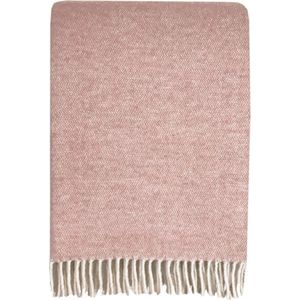 Misty pink double face recycled wool throw