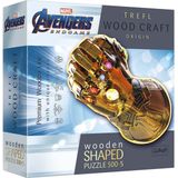 Trefl - Puzzles - ""500+5 Wooden Shaped Puzzles"" - Infinity Gauntlet / Marvel Heroes