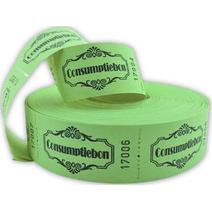 CombiCraft Vintage consumptiebon op rol groen - per 5000 bonnen