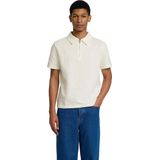 Selected Homme - SLHSANDER SEERSUCKER ZIP - Polo - Beige - Regular Fit