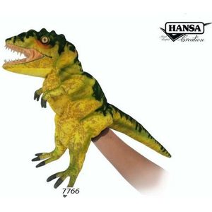 Tyrannosaurus handpop geelgroen 7766 lxbxh = 50x20x30cm