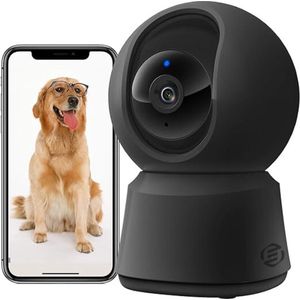 Equivera Honden Camera - Beveilingingscamera - Huisdiercamera - WiFi - Petcam - Eenvoudige Installatie - Indoor Camera