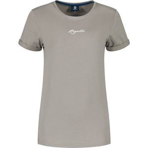 Rogelli Logo T-Shirt Sportshirt - Korte Mouwen - Dames - Beige - Maat S