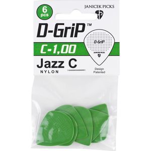 Janicek Picks - D-Grip Jazz C - Plectrum - 1.00 mm - 6-pack