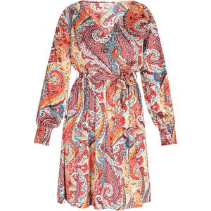 usha FESTIVAL Zomerjurk  lichtblauw / oranje / rood / wit