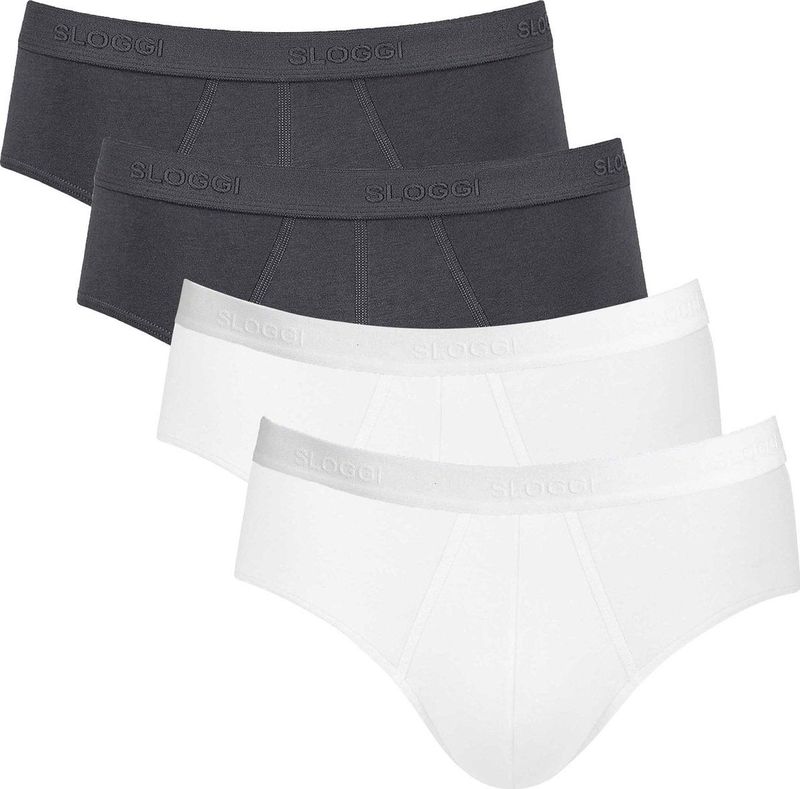 Sloggi - Slip Basic Midi - Verpakking van 4 - Effen - Heren