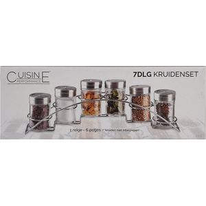 Kruidenrek - 7 delig - RVS en glas