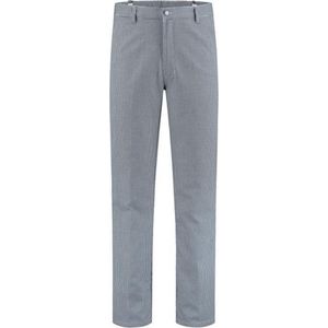 EM Kitchen Bakkersbroek polyester/katoen wit/blauw maat 66