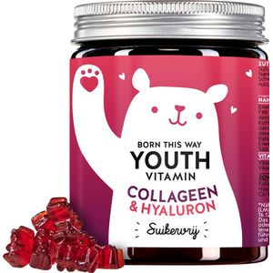 Bears with Benefits Anti-aging Vitamine Gummies - 90 stuks | Voor een jeugdige, frisse huid - Collageen,hyaluron & Q10 - hooggeconcentreerd, met antioxidanten - suikervrije gummiberen alsalternatief voor poeder en drankjes | Bears with Benefits