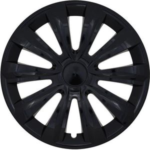 Wieldoppen 16"" DELTA Zwart. SET a 4 stuks