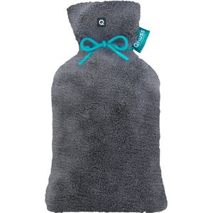 Qnuss Elektrische Kruik XL - Duurzaam & Draadloos - Oplaadbaar - Infraroodwarmte - Waterkruik - 40x20 cm - Grijs - Inclusief Powerbank