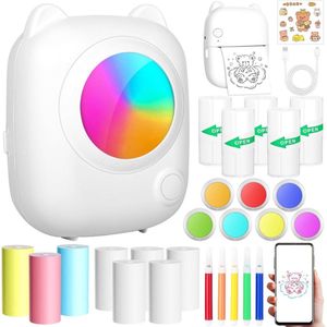 Zylo® Fotoprinter voor Smartphone - Fotoprinter - Polaroid Printer Smartphone - Wit - 10x9x5cm