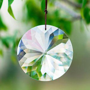 Hangende gefacetteerde kristallen groot raam prisma's zonnevanger ornament regenboogmaker kroonluchter kristallen hanger (85 mm rond) - Bauhinia
