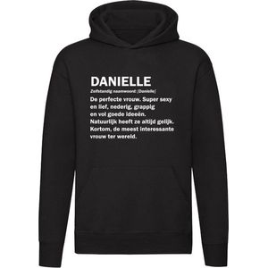 Danielle Sweater | jarig | Verjaardagkado | verjaardag kado | Cadeau | Unisex | Trui | Hoodie | Capuchon | Zwart