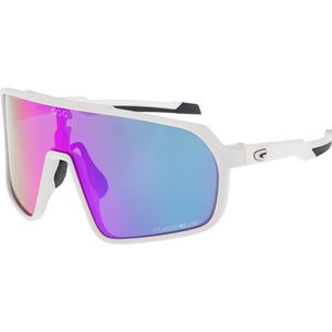 OKEANOS Matt Wit Polarized Sportbril met UV400 Bescherming en Flexibel TR90 Frame - Unisex & Universeel - Sportbril - Zonnebril voor Heren en Dames - Fietsaccessoires - Paars