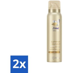 Dove Body Love Zelfbruinende Mousse - Summer Revived - Light-Medium - 150 ml - Voordeelverpakking - 2 stuks