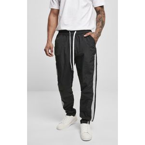 Urban Classics Trainingsbroek -S- Side Stripe Nylon Zwart/Grijs