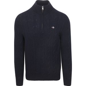 Gant - Halfzip - Schipperstrui - Navy - Lamswol