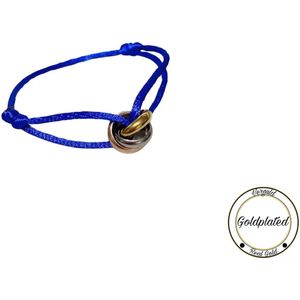 Soraro Tricolor Armband | Blauw | Goldplated | Soraro Armbanden | Cadeau voor haar | verjaardag vrouw