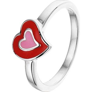 The Kids Jewelry Collection Ring Hart - Zilver