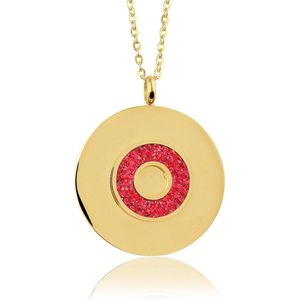 Montebello Ketting Bode Red - 316L Staal PVD - Rond - ∅ 35mm - 50cm