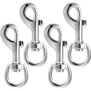 4 Pcs Heavy Duty Flagpole Clips Zinc Alloy Bolts Carabiner Hooks for Flagpole Rope