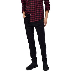 Selected Homme Heren Jeans Broeken SLH175-SLIM LEON 24001 slim Fit Zwart 31W / 34L Volwassenen