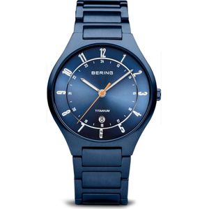 Bering herenhorloge Titanium 11739-797 – blauw