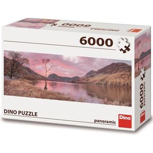 Dino Puzzel Meer In de Bergen - 6000 Stukjes - Legpuzzel Voor Volwassenen - Panorama