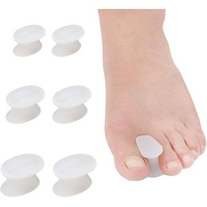 Hallux Valgus Correctie Teen Spreider Siliconen Teen Spreider Hallux Valgus Silicone Teen Spreiders 3 Paar Hallux Valgus Correctoren in Verschillende Maten (S/M/L)