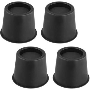 4 Stuks 10 cm Bedverhogers – Robuuste Ronde Meubelverhogers – Tot 990 kg Pond – voor Bed – Bank – Bureau – Stoel – Koelkast