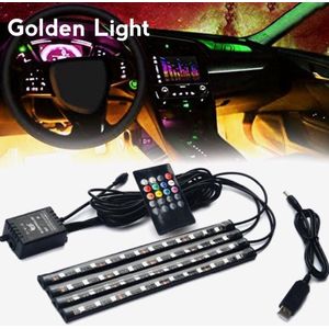 Auto Interieur Led Verlichting| Auto Led Verlichting | Auto Led Binnen Verlichting | Auto Sfeerverlichting | LED Verlichting met Afstandsbediening | LED Lamp Muziek |USB Variant | Sinterklaas Cadeau | Kerst