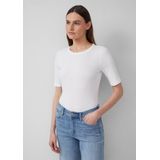 Slim fit T-shirt van katoenmix